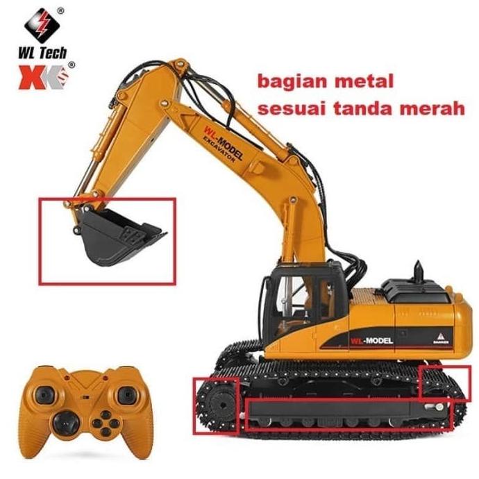 WL 16800 Excavator Metal Scale 1/16 23CH Truck Car with LED Smoke