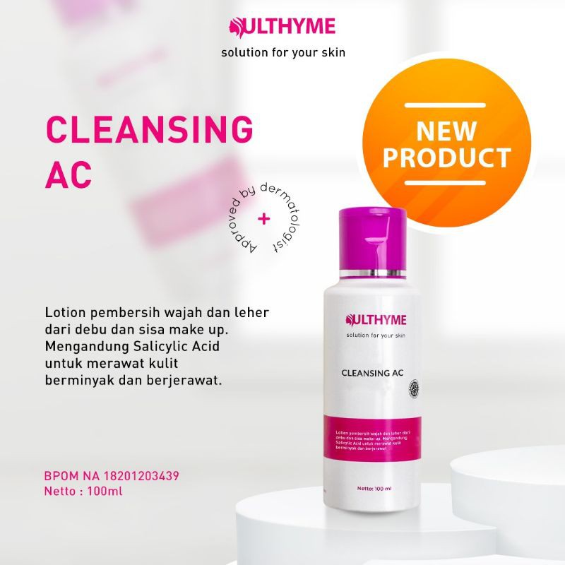 Image of Ulthyme Skincare Cleansing AC Lotion Pembersih Make Up Untuk Kulit Berminyak dan Berjerawat #1