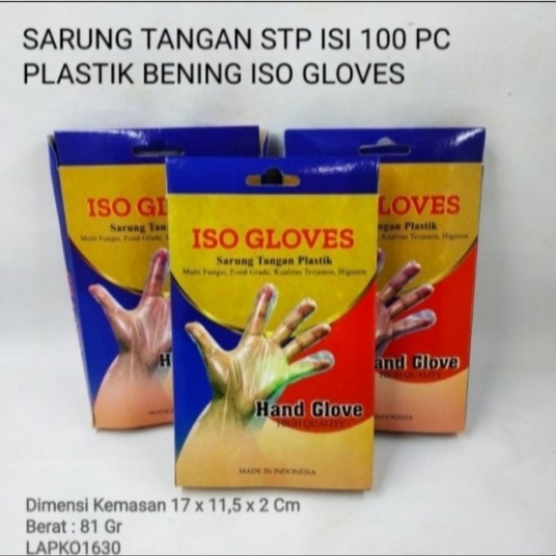 Sarung Tangan Plastik  / Hand Glove 100 pcs