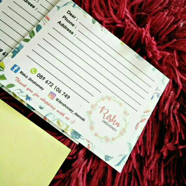 

FREE CUSTOM!!! CETAK LABEL PENGIRIMAN OLSHOP /FREE CUSTOM