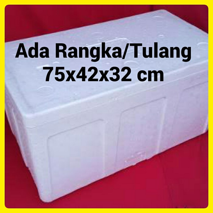 Kotak Gabus/Styrofoam Box, AG, Ada Rangka(75x42x32 cm).(KHUSUS GOJEK