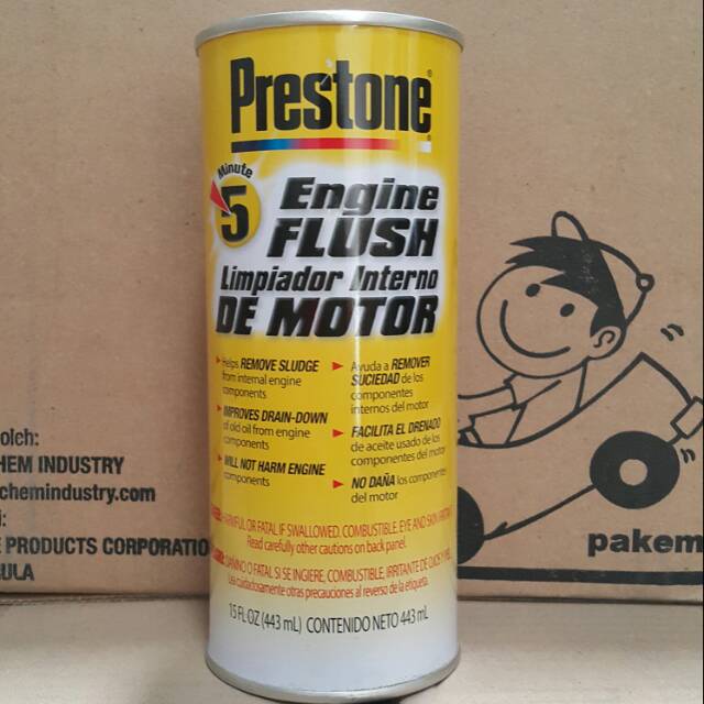 ENGINE FLUSH / CAIRAN KURAS OLI MESIN PRESTONE 15 FL OZ / 443 ML