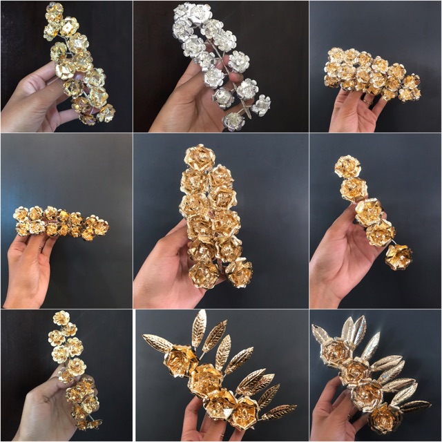 semanggi bali model mawar emas / silver