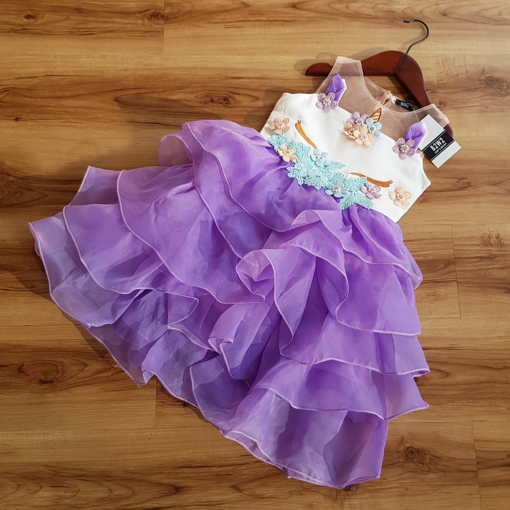 [Brandedbaby] 3T-9T DRESS UNICORN ANAK PEREMPUAN / TUTU DRESS UNICORN / DRESS ULANG TAHUN UNICORN