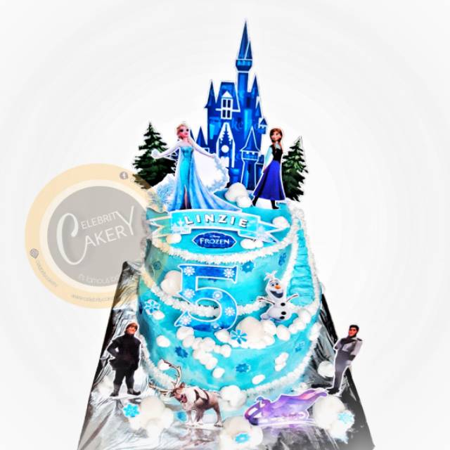 Cake Kue Ultah Ulang Tahun Frozen 2 Tier Shopee Indonesia