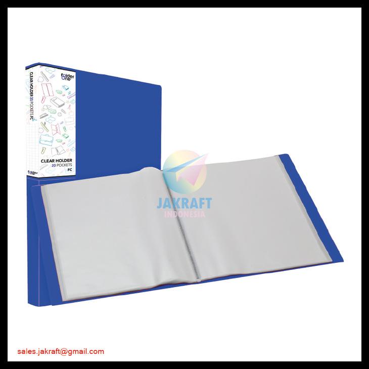 

Clear Holder Folio F4 Fc Isi 60 Display Book (Biru Blue) Kode 491