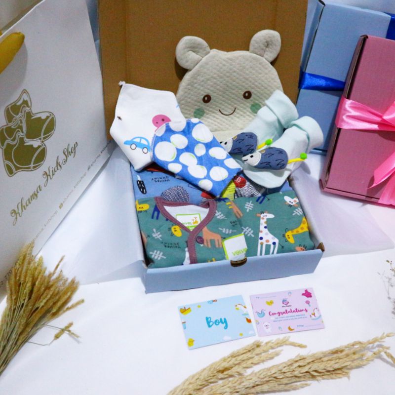 Khansa Kids- Hampers Bayi Set Libby Velvet Hamper baby girl Boy kado lahiran perempuan laki-laki
