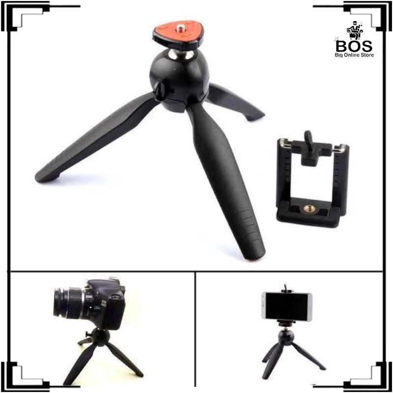 BOS - Tripod Yunteng Mini YT228 YT-228 +Holder U (Bisa buat HP &amp; Kamera)