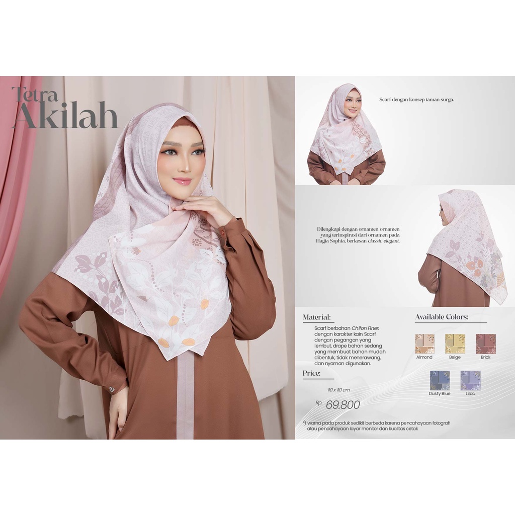 RABBANI KERUDUNG Segiempat TETRA AKILAH ori | Jilbab Rabani Motif Segi empat segi 4 Rabani Terbaru