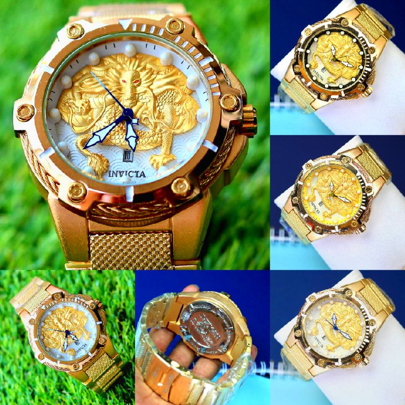 Jam Tangan Pria INVICTA Dragon Japan Chronograph Solid Stainless Steel Bracelet