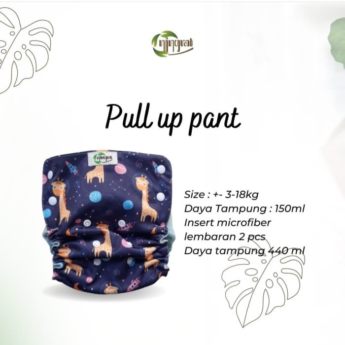 NINGRAT Clodi Pull Up Pant Pocket Diaper Popok Kain Cuci Ulang