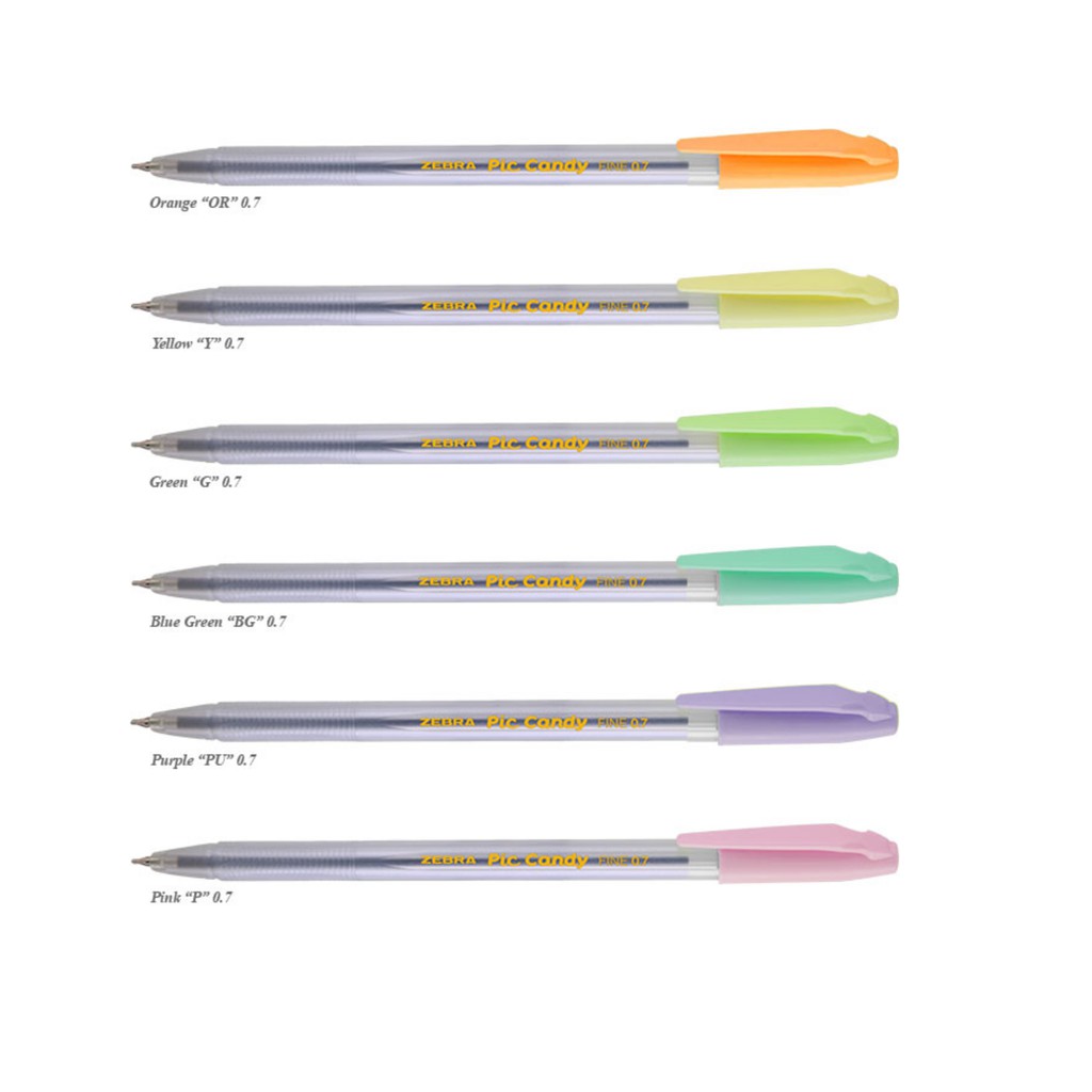 

Pulpen Pic Candy Zebra 0.7mm