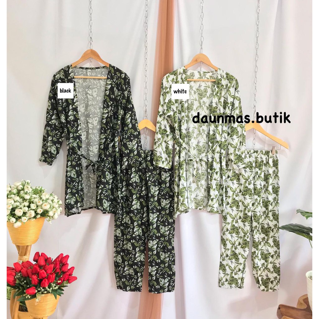 1KG MUAT 4SET | LEAFY ONE SET RAYON PREMIUM DAILY SET HITS SELEBGRAM FASHION WANITA MUSLIMAH