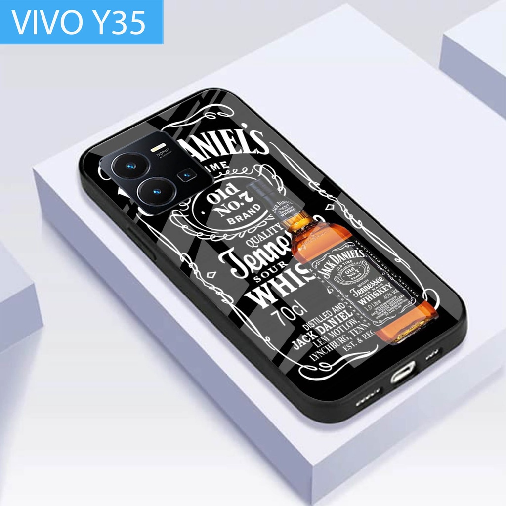 (S05) Case  Glass VIVO Y35 - casing Terbaru handphone - VIVO Y35  - pelindung handphone - VIVO Y35