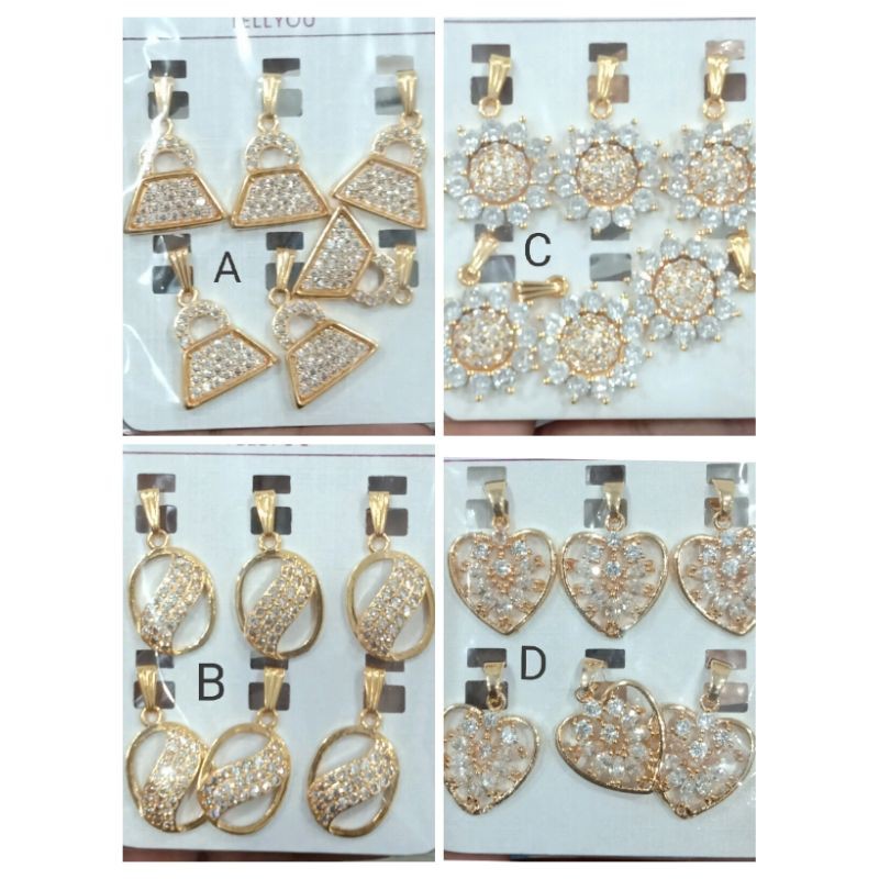 AL87, Liontin kalung xuping wanita lapis emas dgn mata zircon