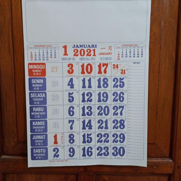 

Sale CVSRL Kalender Bulanan Kalender Kerja Angka Besar Ukuran 38 x 12 cm 2021 67 Murah Banget