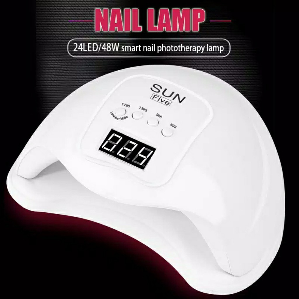 Lampu Pengering Kutek Nail Gel Sun Five 48W UV LED Manicure