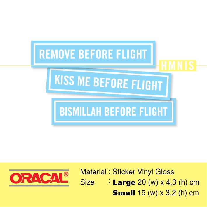 Sticker Remove Before Flight, Sticker Kiss Me Before Flight, Sticker Bismillah Before Flight, Cuttin
