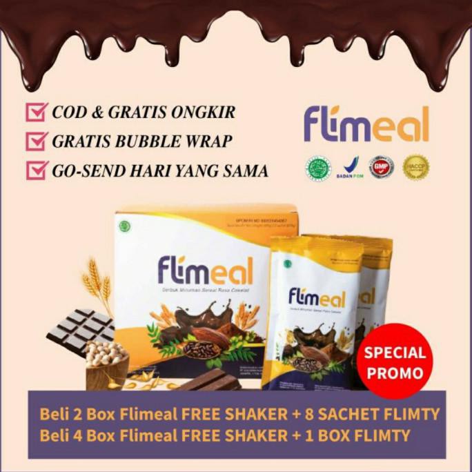 

Terbaru FLIMEAL 1 BOX ISI 12 SACHET MEAL REPLACEMENT SEREAL CEREAL BY FLIMTY