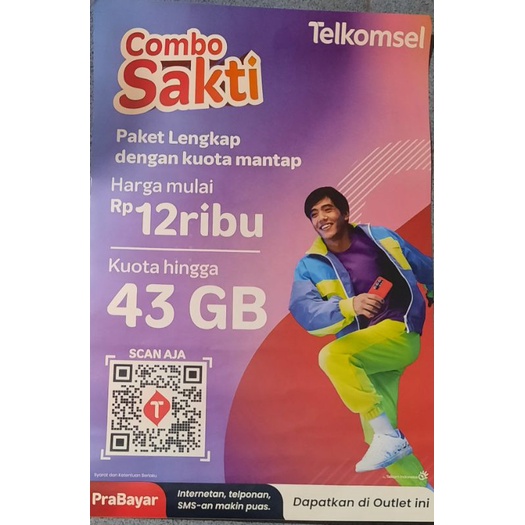 STIKER TELKOMSEL UNTUK PAJANGAN OUTLET KONTER PULSA