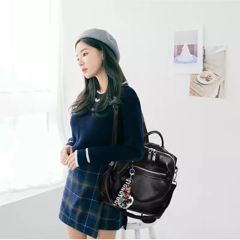 BJ31162 - BLACK - TAS RANSEL PUNGGUNG BACKPACK KULIT SINTETIS TAS SEKOLAH IMPORT TERLARIS TERBARU TERMURAH BAGSTORE JAKARTA TAS BATAM GT1195 VC88860 KPC8316 EL917 LT1162 BQ2012 B20178 DJ2162 DC0870 CR7031