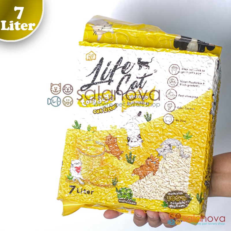 Life Cat Tofu Soya Pasir Kucing Gumpal Wangi 7 Liter