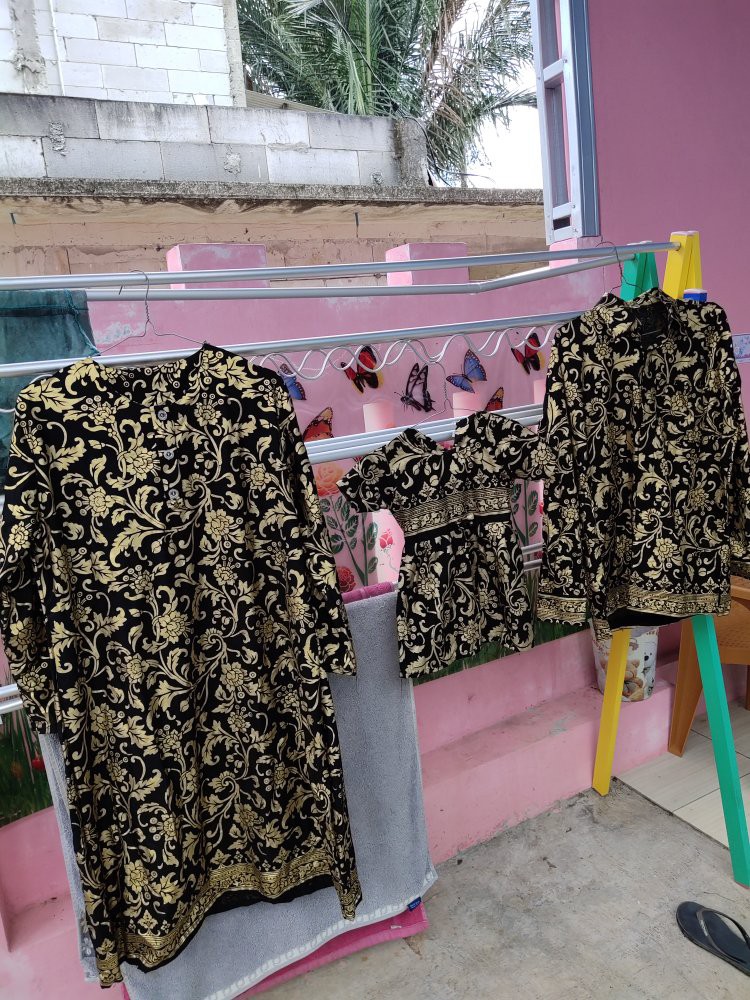 Kemeja Batik Pria Lengan Panjang Size M L Xl Xxl  Bswart Batik Hrb026 Kenongo Hem Panjang Padi