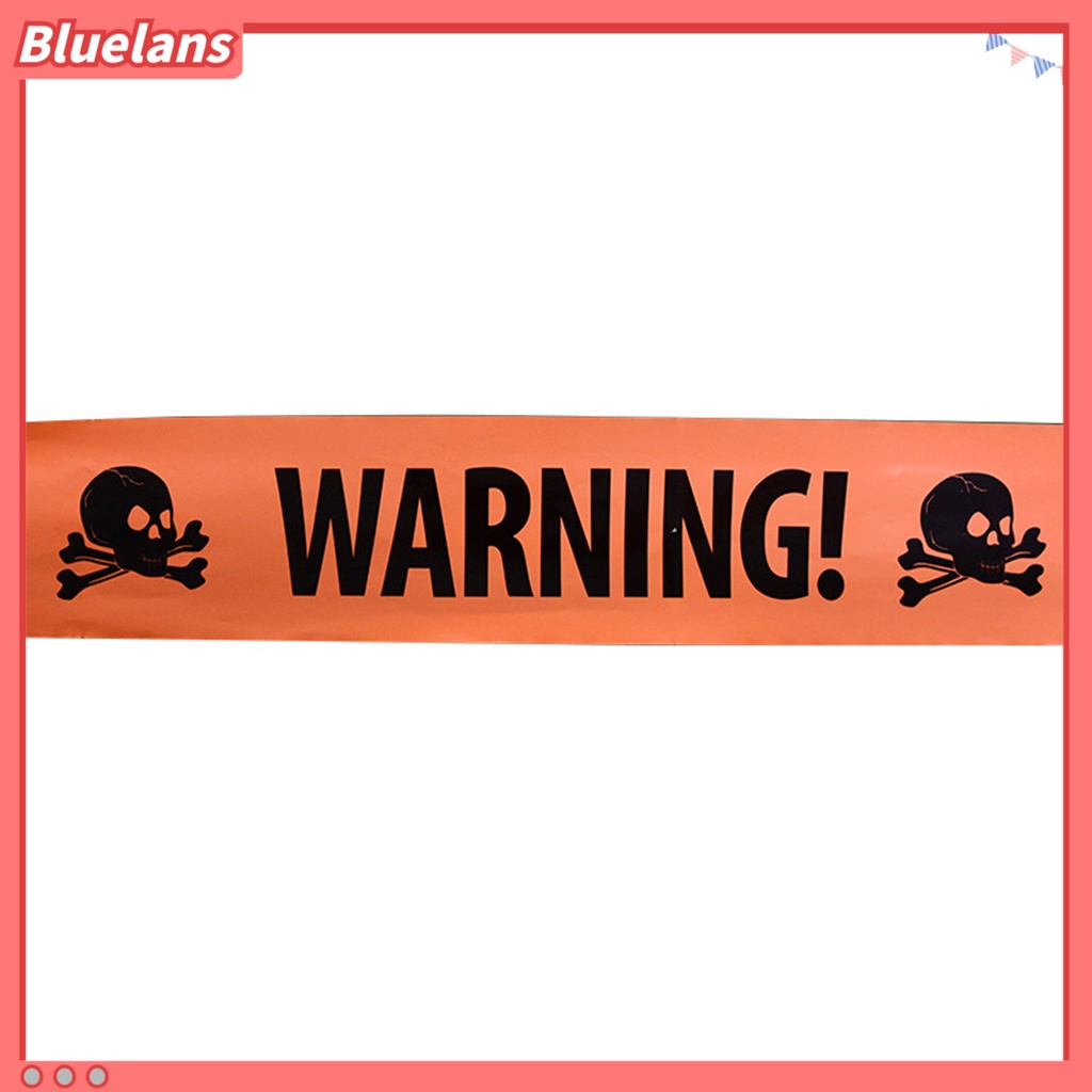 1 Roll Pita Peringatan Energetik Anti Pudar Warna Terang Bentuk Kepala Tengkorak Untuk Dekorasi Pesta Halloween