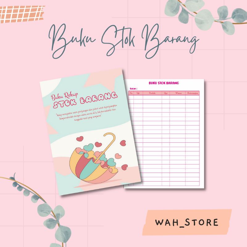 

BUKU REKAP STOK BARANG / BUKU REKAP STOK / BUKU REKAP PENJUALAN