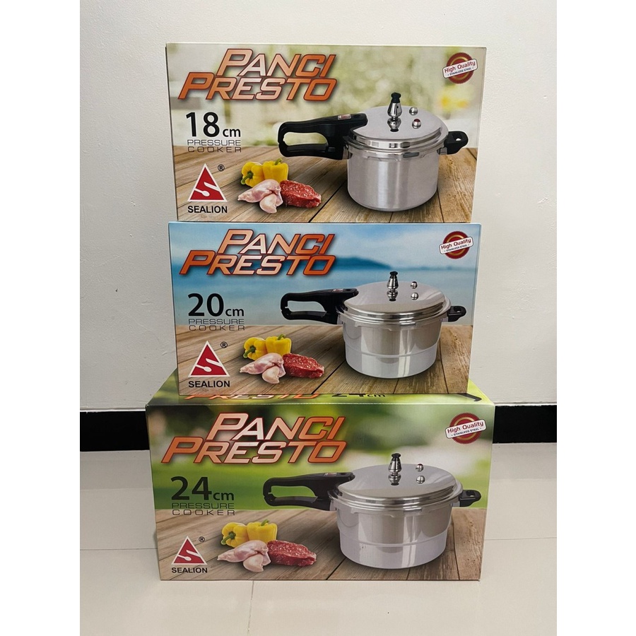 Panci Presto Sealion (3L, 4L, 8L) Pressure Cooker STAINLESS STEEL MURAH