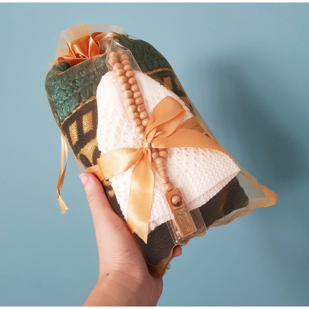 [TCRTGP] Parcel Sajadah Turki Peci +free Tasbih Packing Tile Serut Souvenir Aqiqah Tahlil 40 Harian