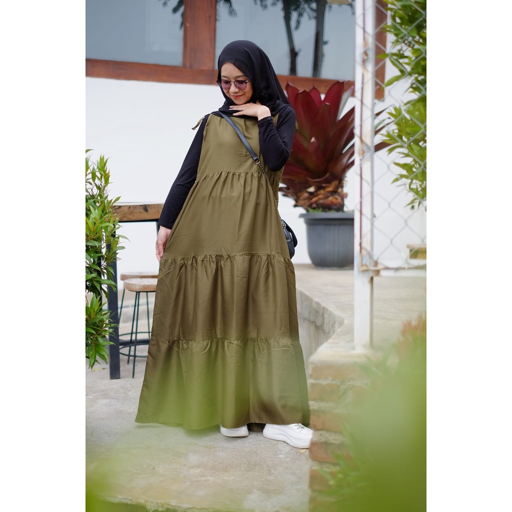 HD16:AIRYN OVERALL OUTFITT MUSLIM TERBARU FASHION REMAJA KEKINIAN  FASHION WANITA