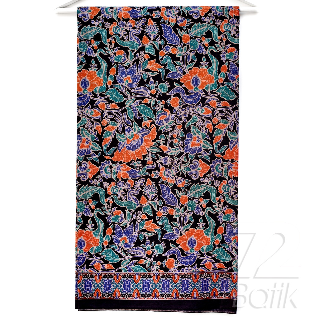 BAJU BATIK PRIA Kemeja Lengan Panjang Slimfit Slim Fit Premium Warna Hitam Orange Biru 729925 Cap 72 - Baju Kemeja Atasan Pakaian Setelan Batik Pria Cowok Laki Laki Remaja Keluarga Kantor Lengan Panjang Modern Slimfit Slim Fit Premium Kekinian