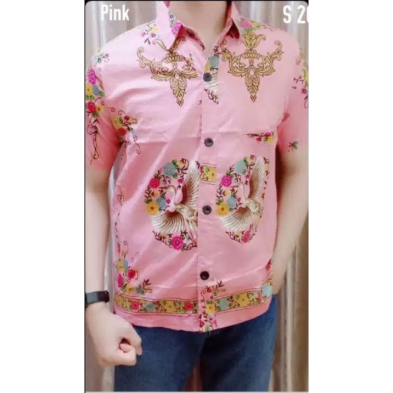 IMLEK SALE Atasan Batik Pria Katun Stretch Lokal