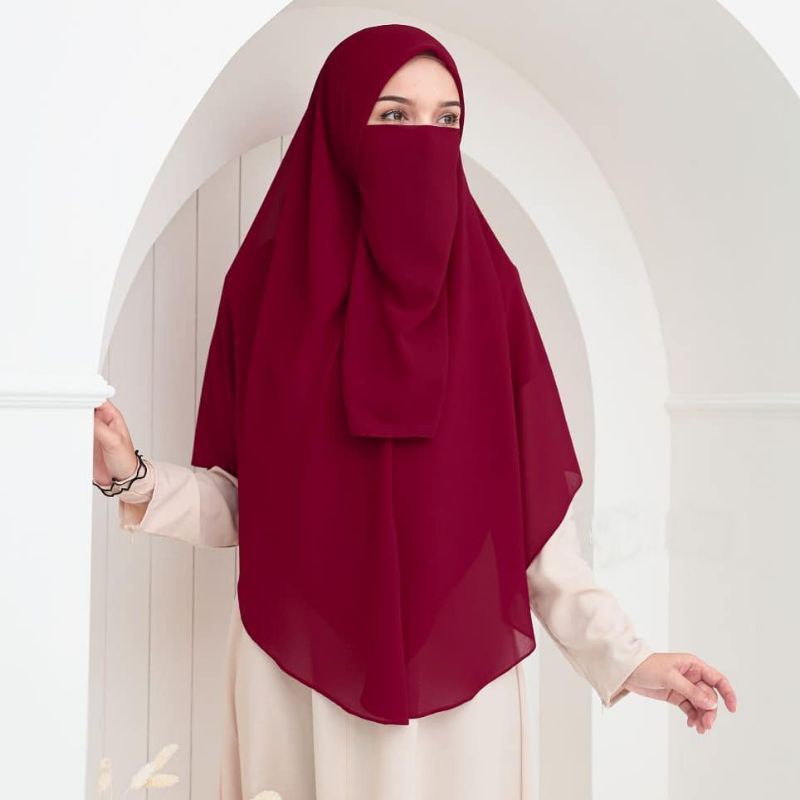 Ninestuff Hijab | Hijab Hasna Oval Ceruty Babydoll+Cadar