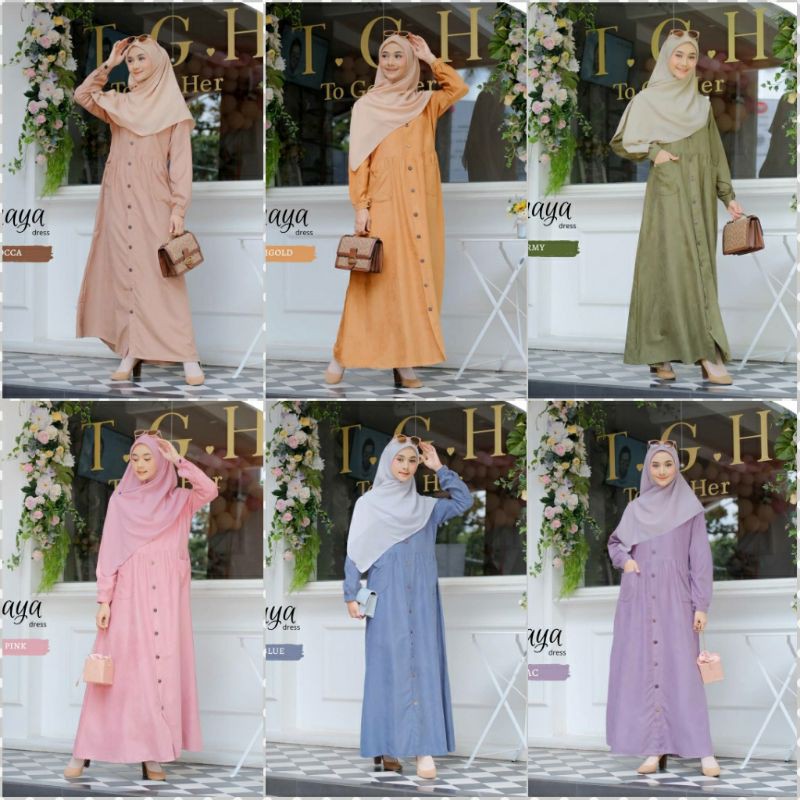 Kanaya Dress Gamis Polos Remaja Terkini Bahan Corduroy Super Dress Remaja Terkini Murah Lembut Gamis