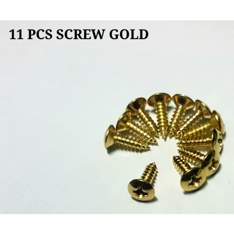 screw pickguard gold screw badcover tremolo / skrup pickguard badcover tremolo / baud pickguard badcover