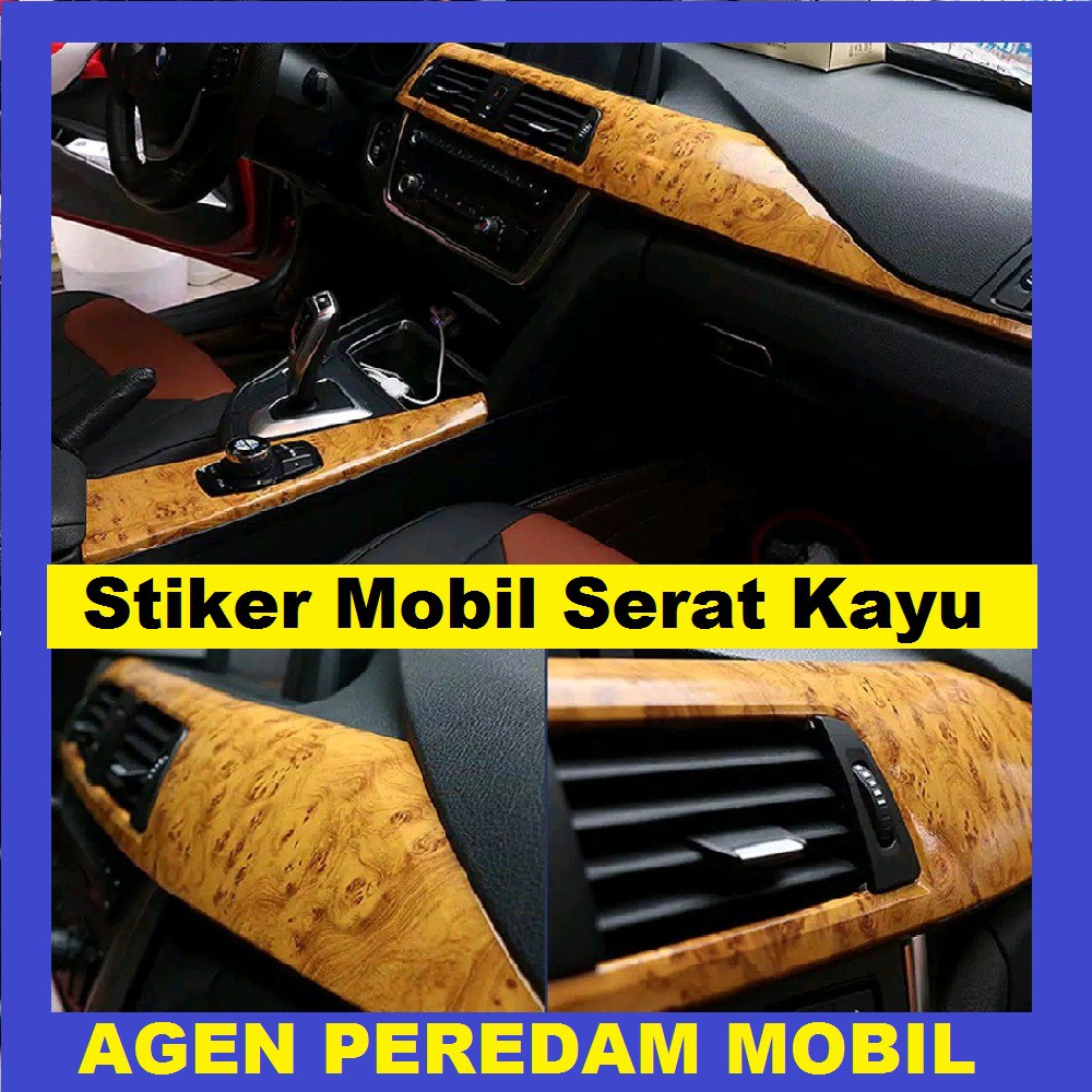 Stiker Mobil Vinyl Film Motif Serat Kayu. Stiker Mobil Serat Kayu