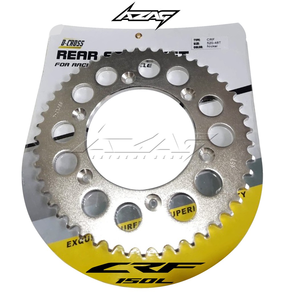 GEAR BELAKANG HONDA CRF 150 MERK D'CROSS UKURAN 520-48T