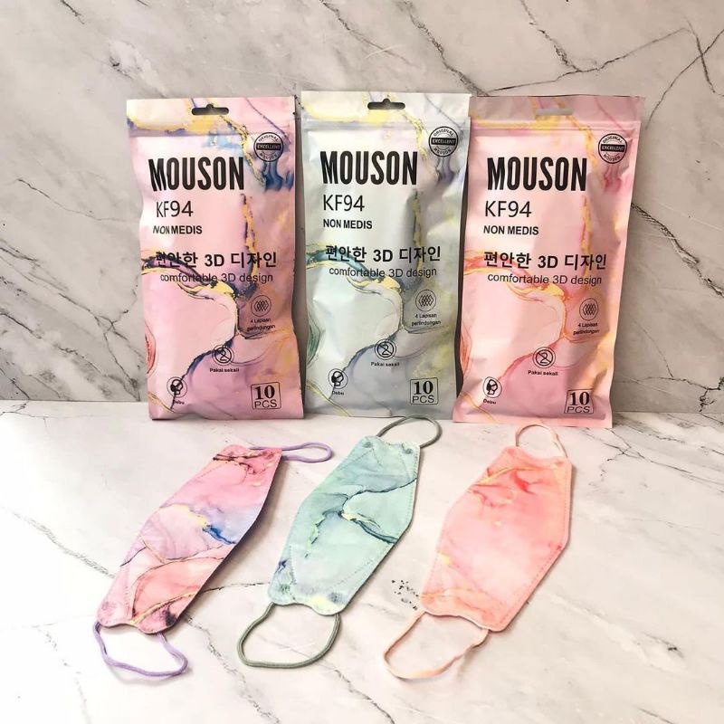 Masker KF94 Mouson Motif Marble