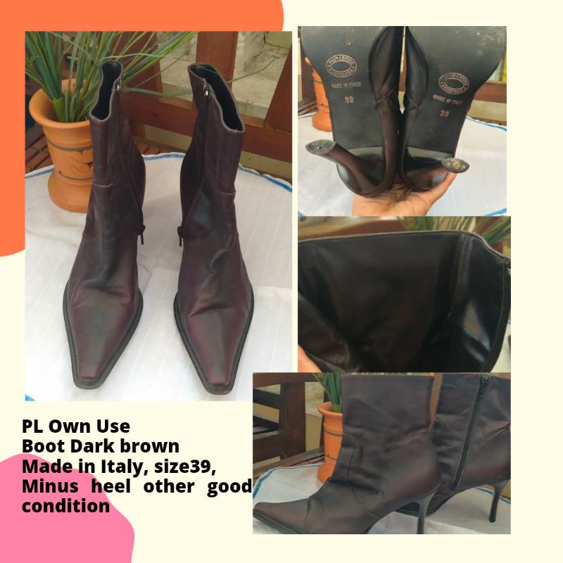 PRELOVED SEPATU BOOT MADE IN ITALY