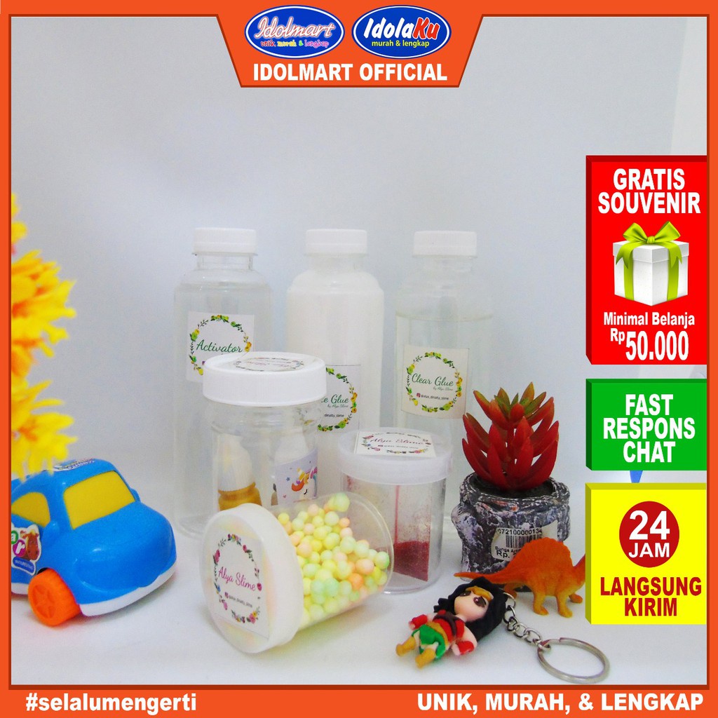 IDOLAKU Diy Slime/ Slime Kit Murah/ Mainan Edukatif/ Montessori/ Medium