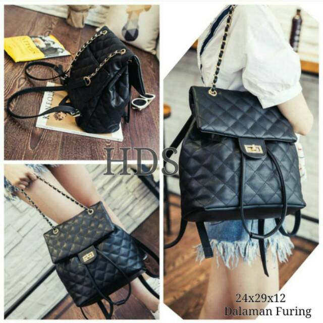 TERBARU TAS RANSEL WANITA/tas chanel kw/tas kulit/tas termurah/tas terlaris/tas kekinian/tas diskon