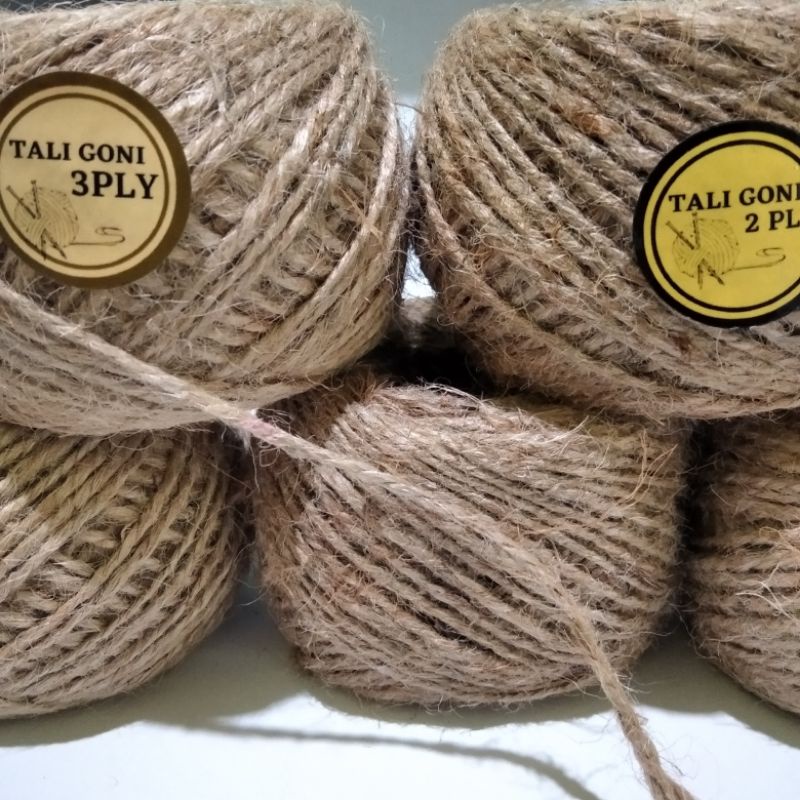 

Tali Rami Tali Goni Vintage Rope Hemp Rope 1 roll full 2 ply & 3 ply