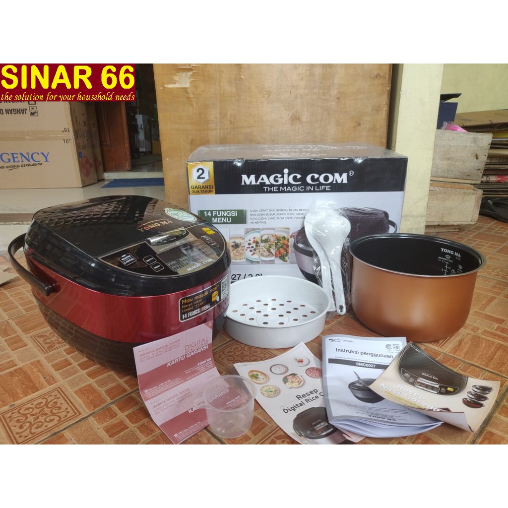 YONGMA YONG MA DIGITAL RICE COOKER MAGIC COM 2 L STAINLESS SMC 8027