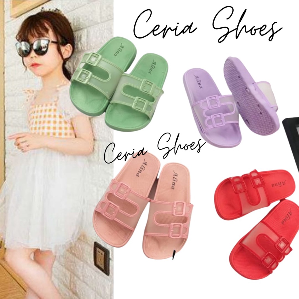 [BEST SELLER] Sandal Anak Slop Kokop Karet Import Empuk Elastis Anti Licin Sendal 202-ANAK