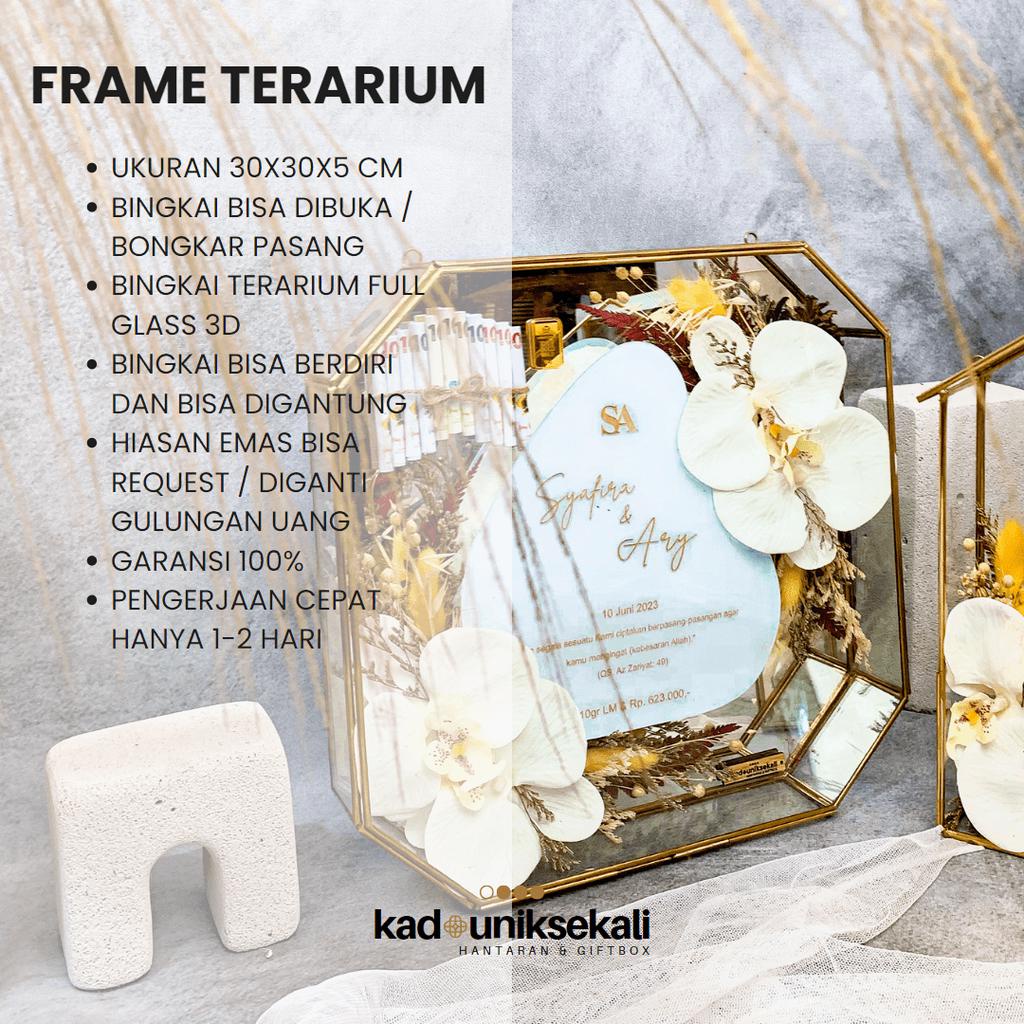 LUXURY TERARIUM OFF WHITE MAHAR WEDDING ANGGREK ORCHID