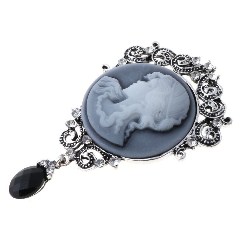 SIY  Elegant Women Lady Jewelry Antique Vintage Victorian Cameo Brooch Pin Pendant