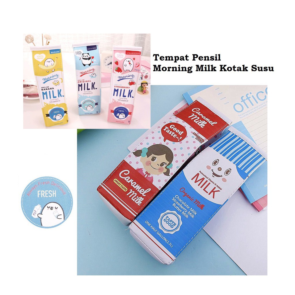 

Mims - Ennwen TP0038 Tempat Pensil Morning Milk Kotak Susu