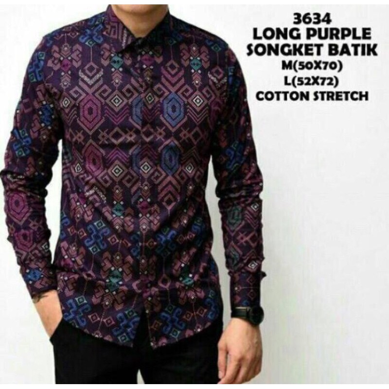 Kemeja Batik Songket Pria/kemeja Batik/batik Pria/kemeja Pria